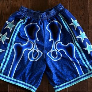 RETTRO X-Ray Blue Heavyweight Mesh Basketball Shorts Medium **Sold Out**